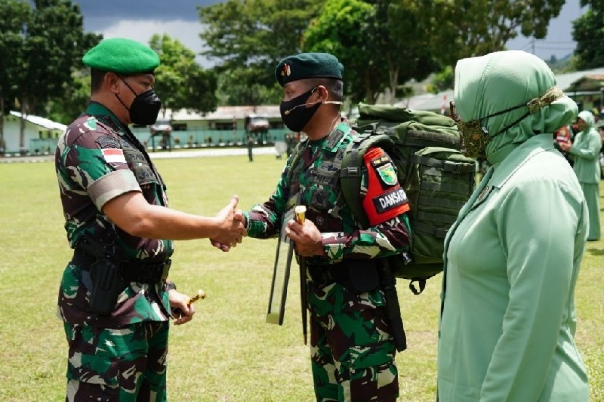 Pangdam XVII Cenderawasih menerima Satgas Pamtas Yonif RK 751/VJS