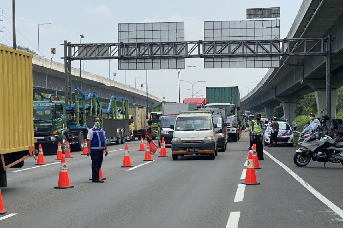 Polri: Simulasi ganjil genap KM 47 Tol Cikampek Utama terpantau lancar