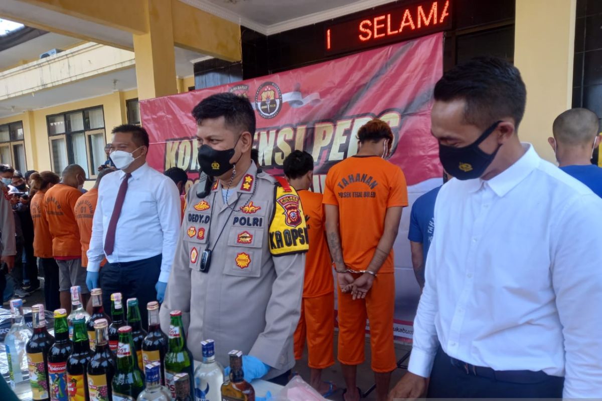 Operasi Pekat 2022, Satreskrim Polres Sukabumi ungkap ratusan kasus