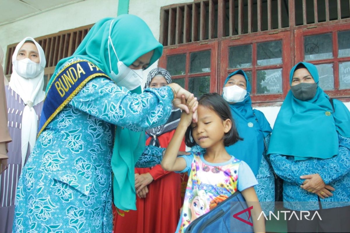 Anak korban kebakaran Desa Sei Apung Jaya diberi motivasi