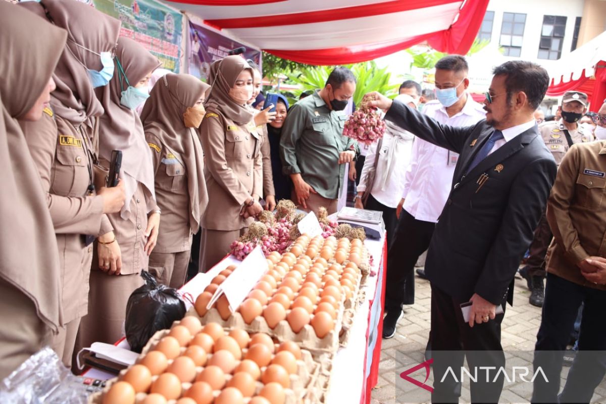 Mentan buka pasar tani dan gelar pangan di Sulawesi Selatan