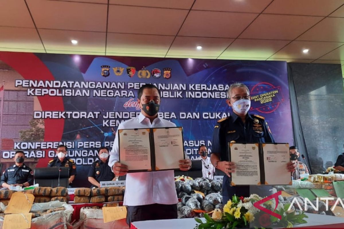 Polri-Dirjen BC tandatangani PKS cegah kejahatan transnasional