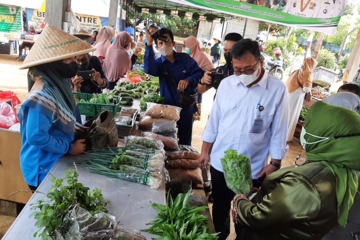 Warga antusias belanja di pasar tani di Tanjungpinang