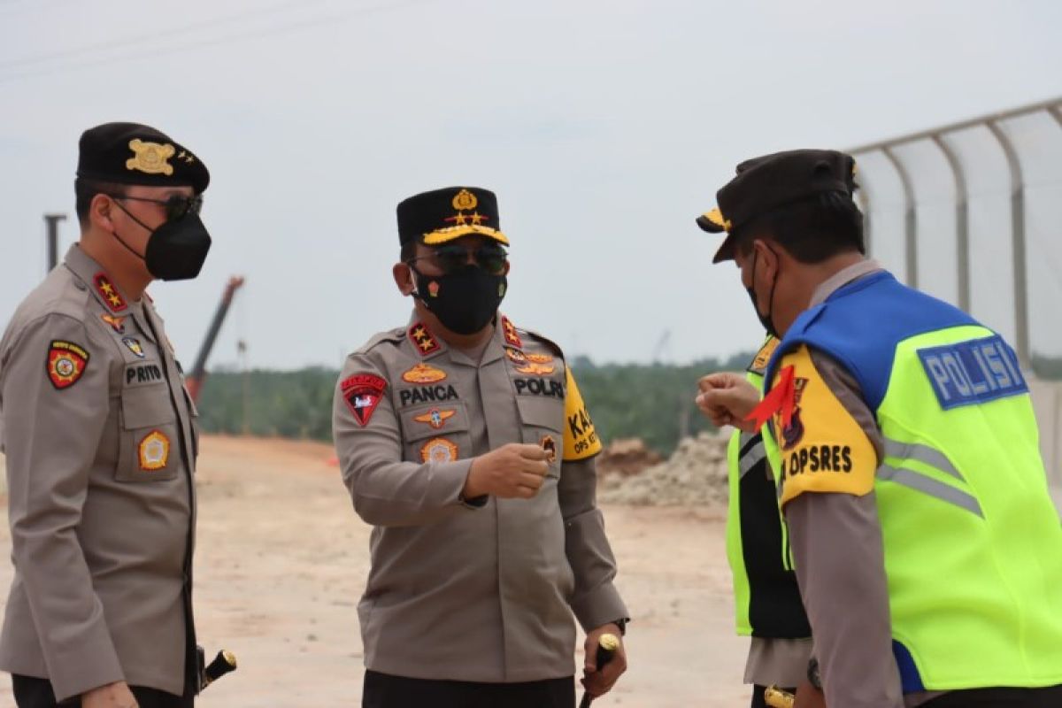 Kakor Sabhara dan Kapolda cek kesiapan pintu tol Tebing Tinggi