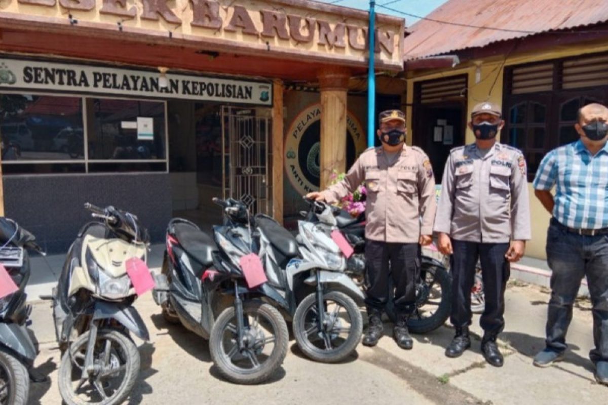 Polsek Barumun rilis sepeda motor  barang temuan, bagi pemilik diimbau datangi Unit Reskrim