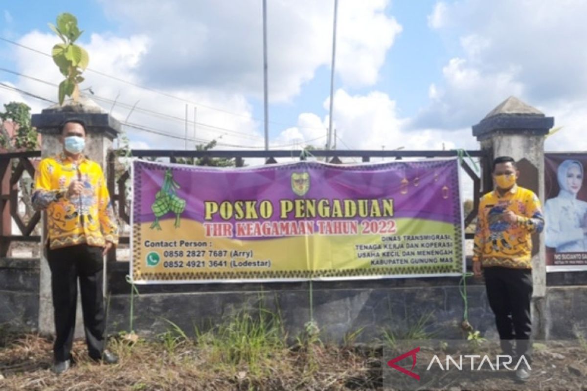 Pekerja di Gumas diminta segera melapor jika perusahaan tidak membayar THR