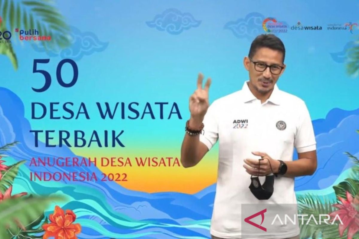 Sandiaga bakal berkunjung ke 50 desa wisata yang lolos ajang ADWI 2022