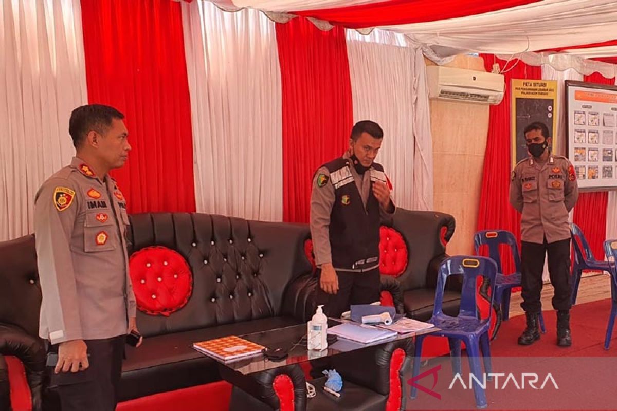 Kepala Polres Aceh Tamiang pantau pos di perbatasan Aceh-Sumut