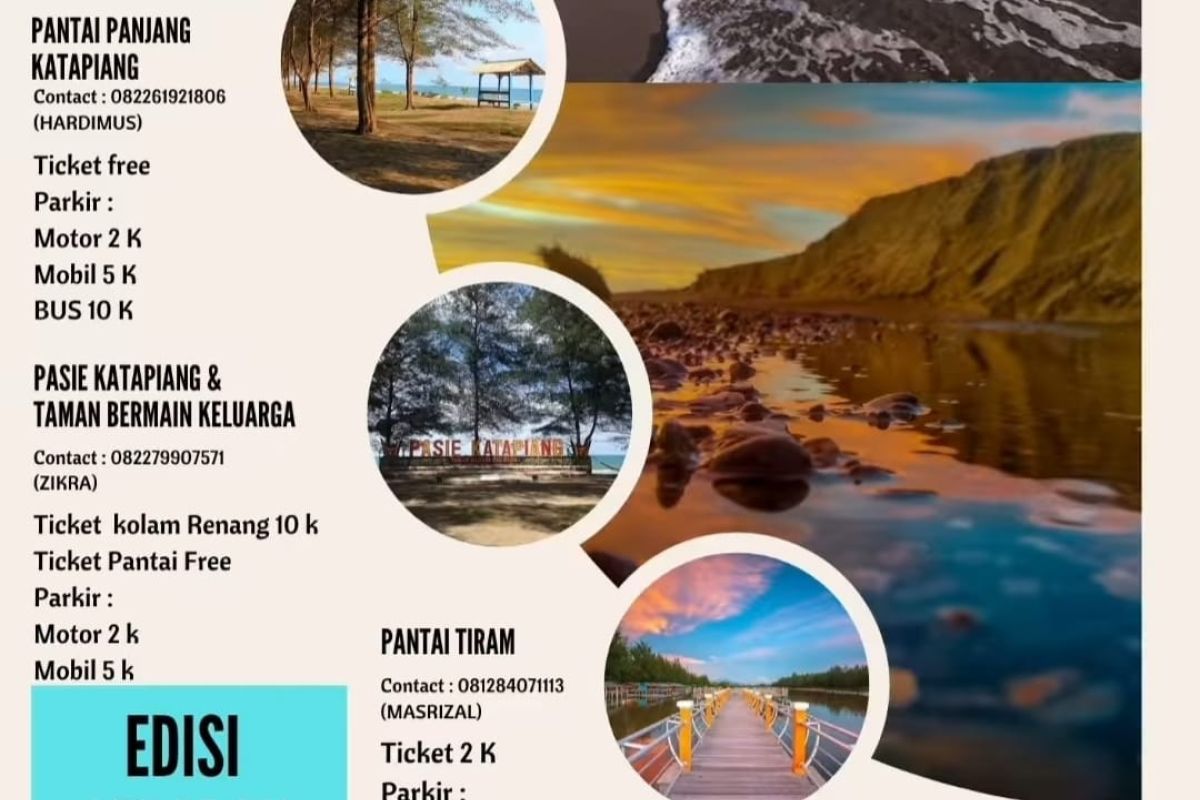 Pemkab Padang Pariaman rilis harga tiket masuk dan parkir di objek wisata