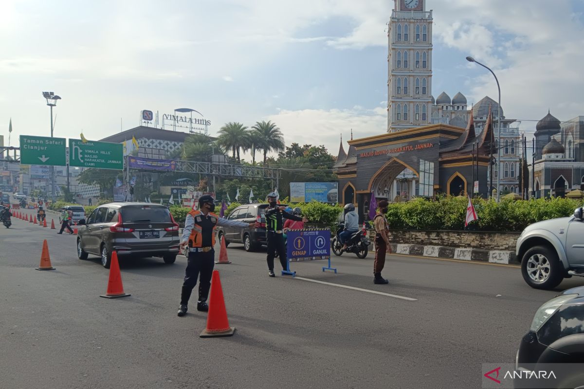 Ganjil genap arah Puncak berlaku mulai Simpang Gadog