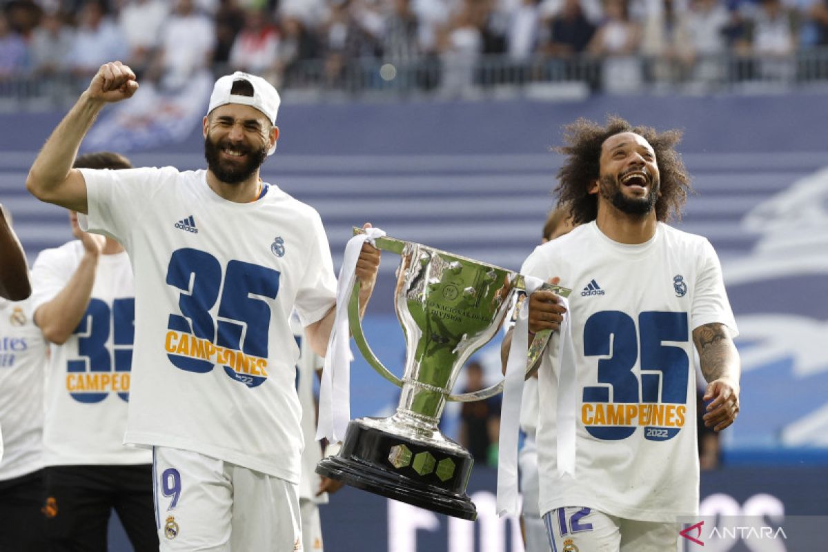 Real Madrid resmi menjadi juara Liga Spanyol 2021/22
