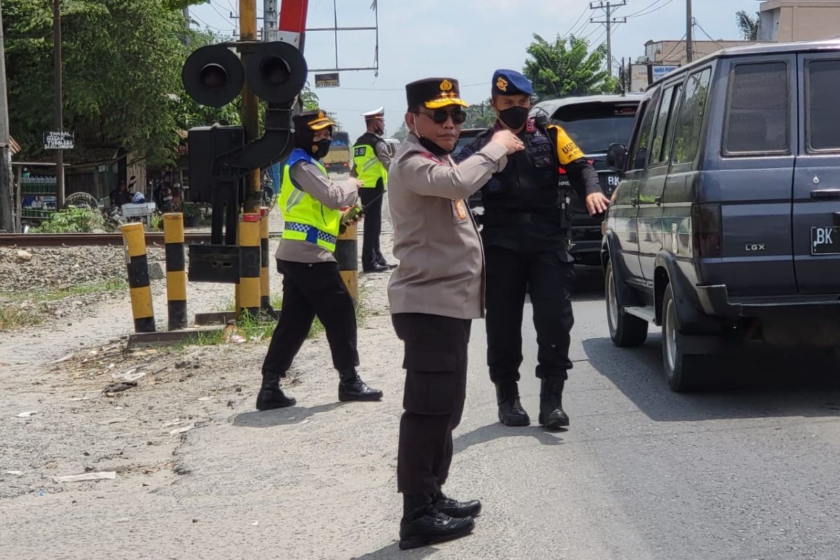 Kapolda Sumut turun langsung atur arus mudik di jalinsum Asahan