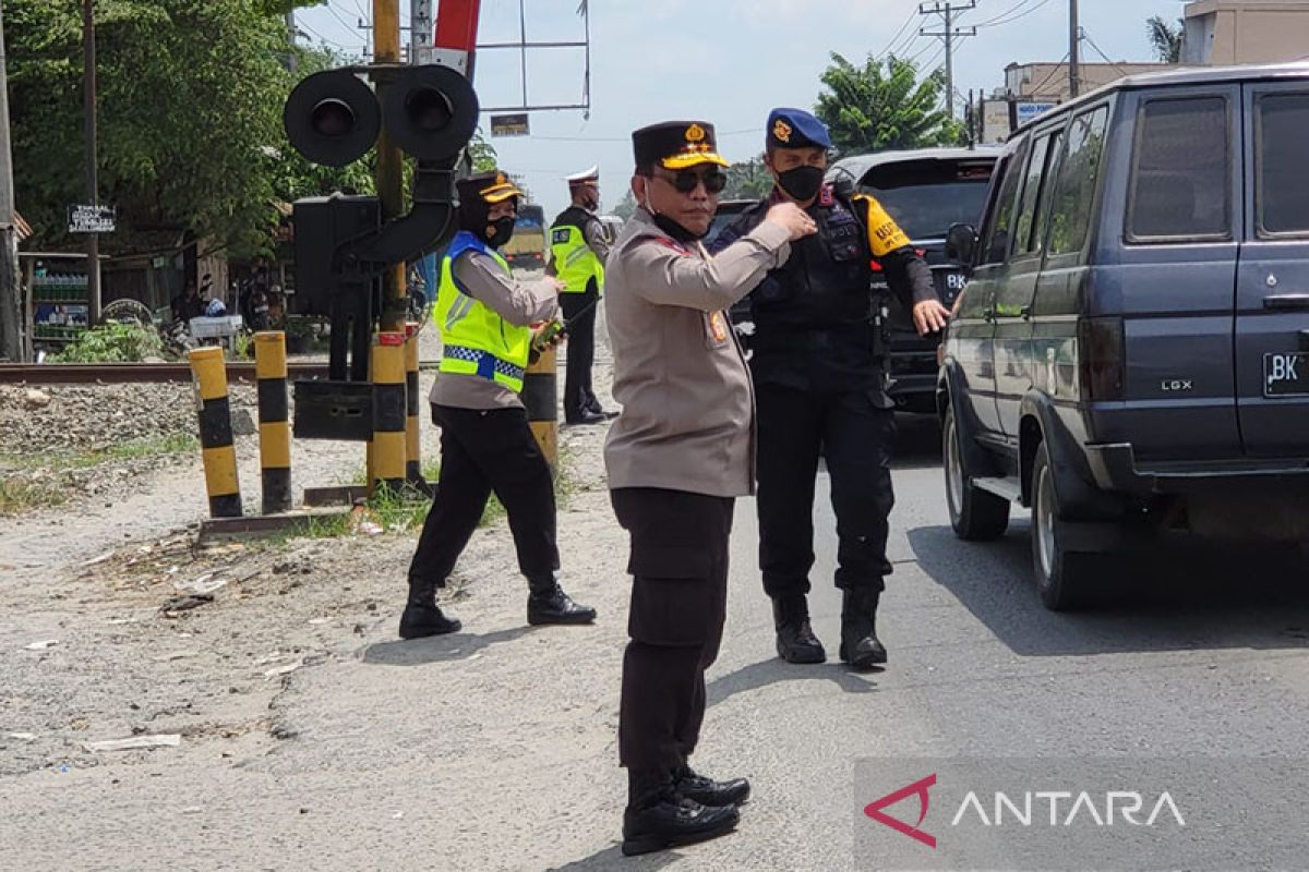 Kapolda Sumut turun langsung mengatur  arus mudik di jalinsum Asahan