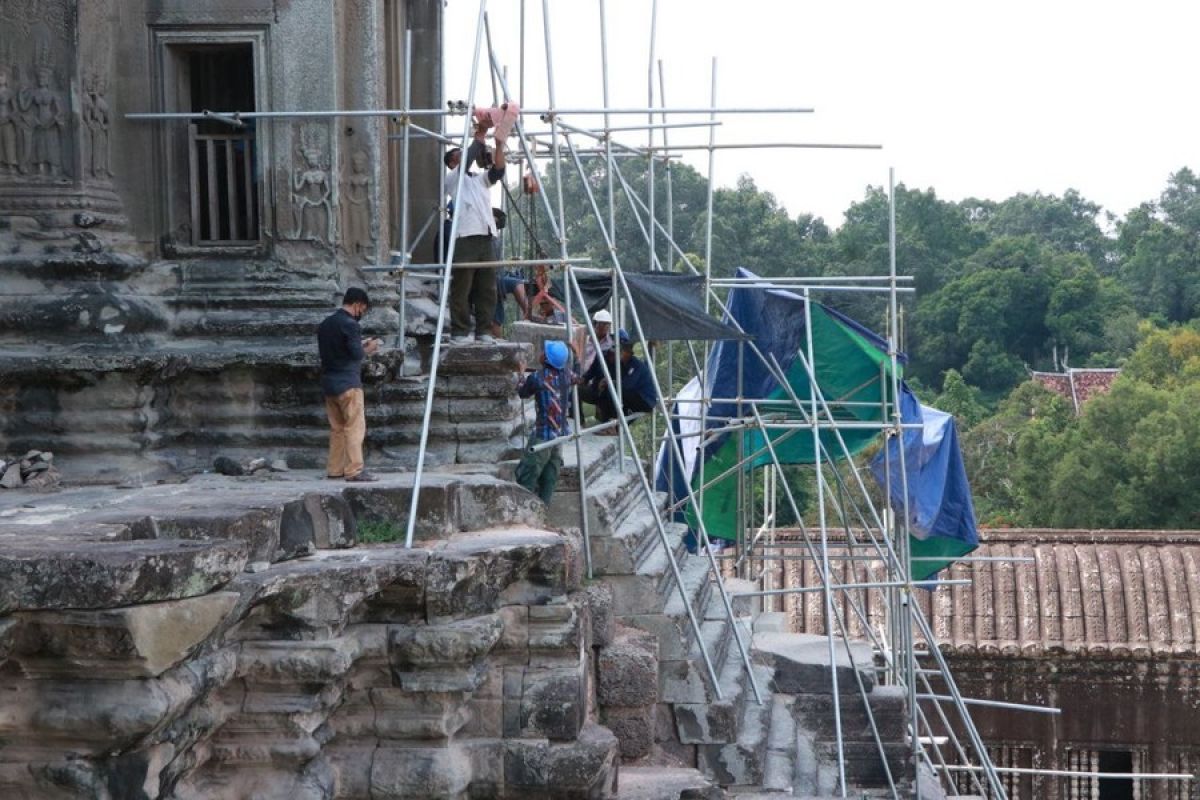 Pemugaran Menara Bakan Angkor Wat di Kamboja hampir tuntas