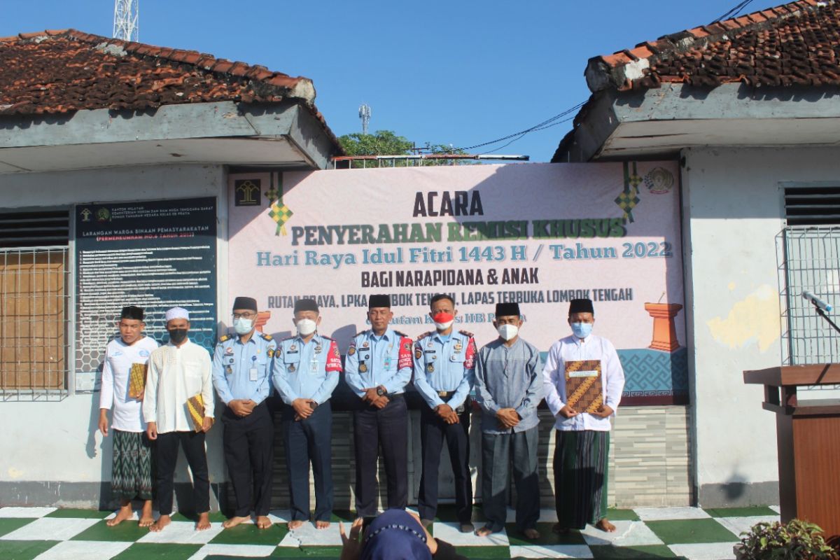 133 napi Rutan Lombok Tengah dapat remisi Lebaran