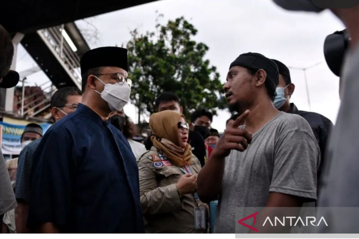 Anies pastikan perbaikan Pasar Gembrong yang terbakar minggu depan