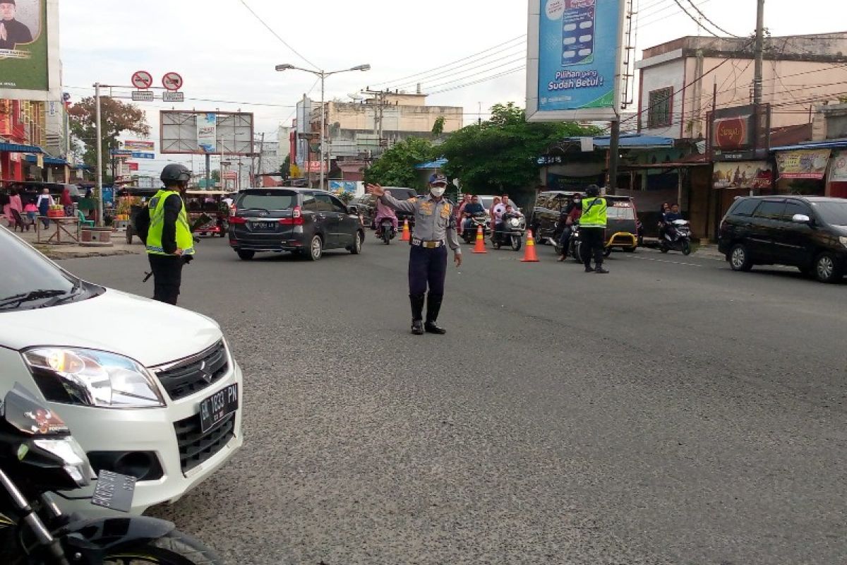 Lebaran hari ketiga, tidak ada kemacetan lalin di Tebing Tinggi