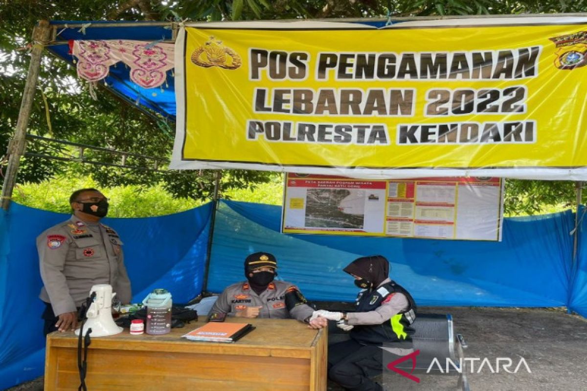 Polresta Kendari jaga objek wisata selama libur Lebaran