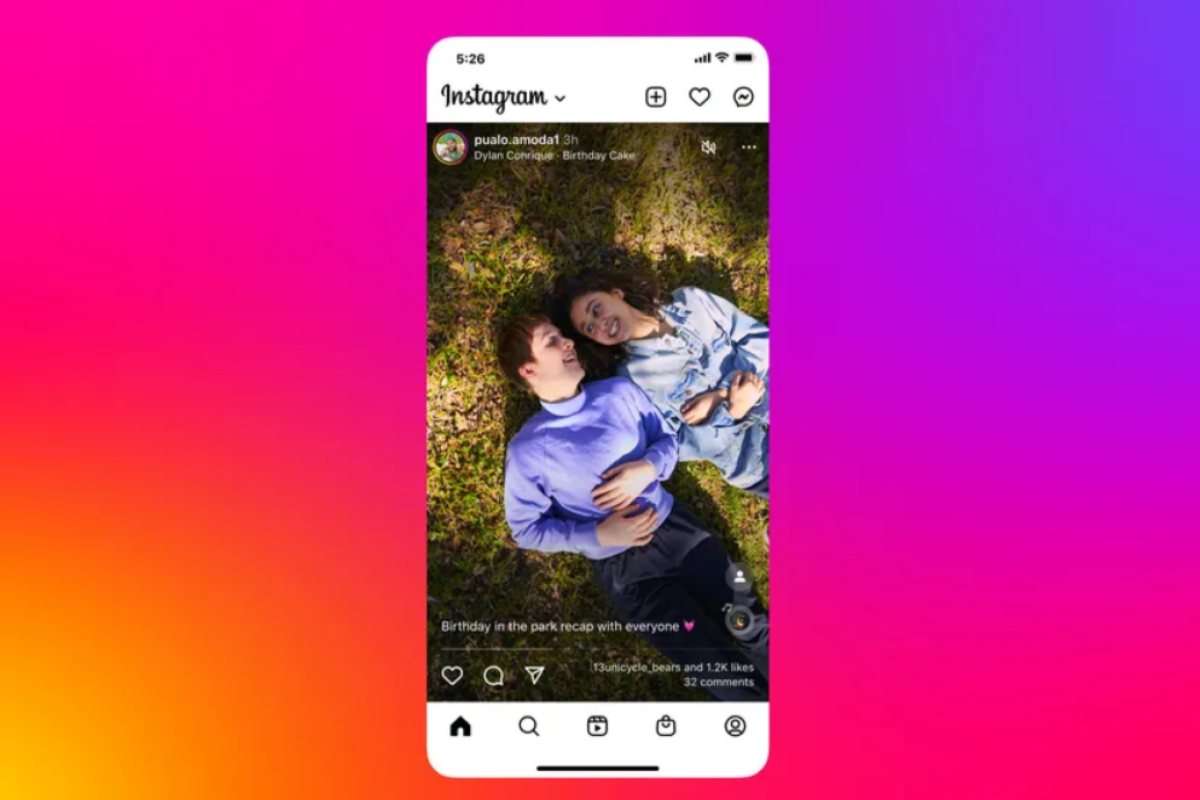 Mirip TikTok, Instagram uji coba tampilan layar penuh