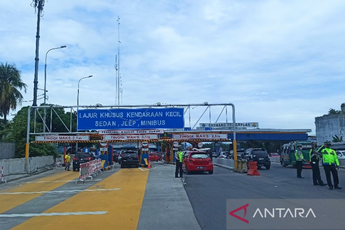 Arus balik di Tol Medan-Tebing Tinggi  terpantau ramai lancar