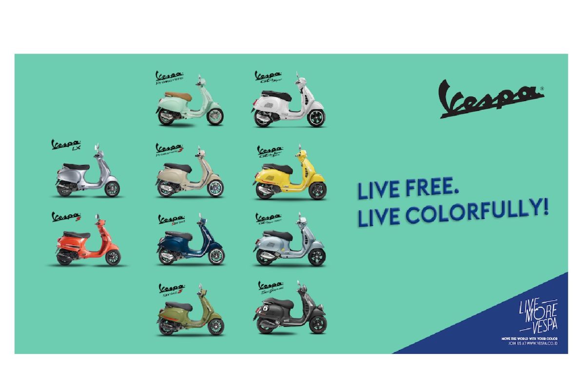 Ragam warna baru Vespa yang ceria