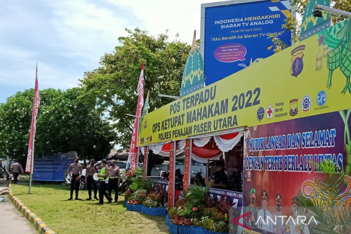 Pergerakan arus balik di Kabupaten Penajam  terpantau aman dan lancar