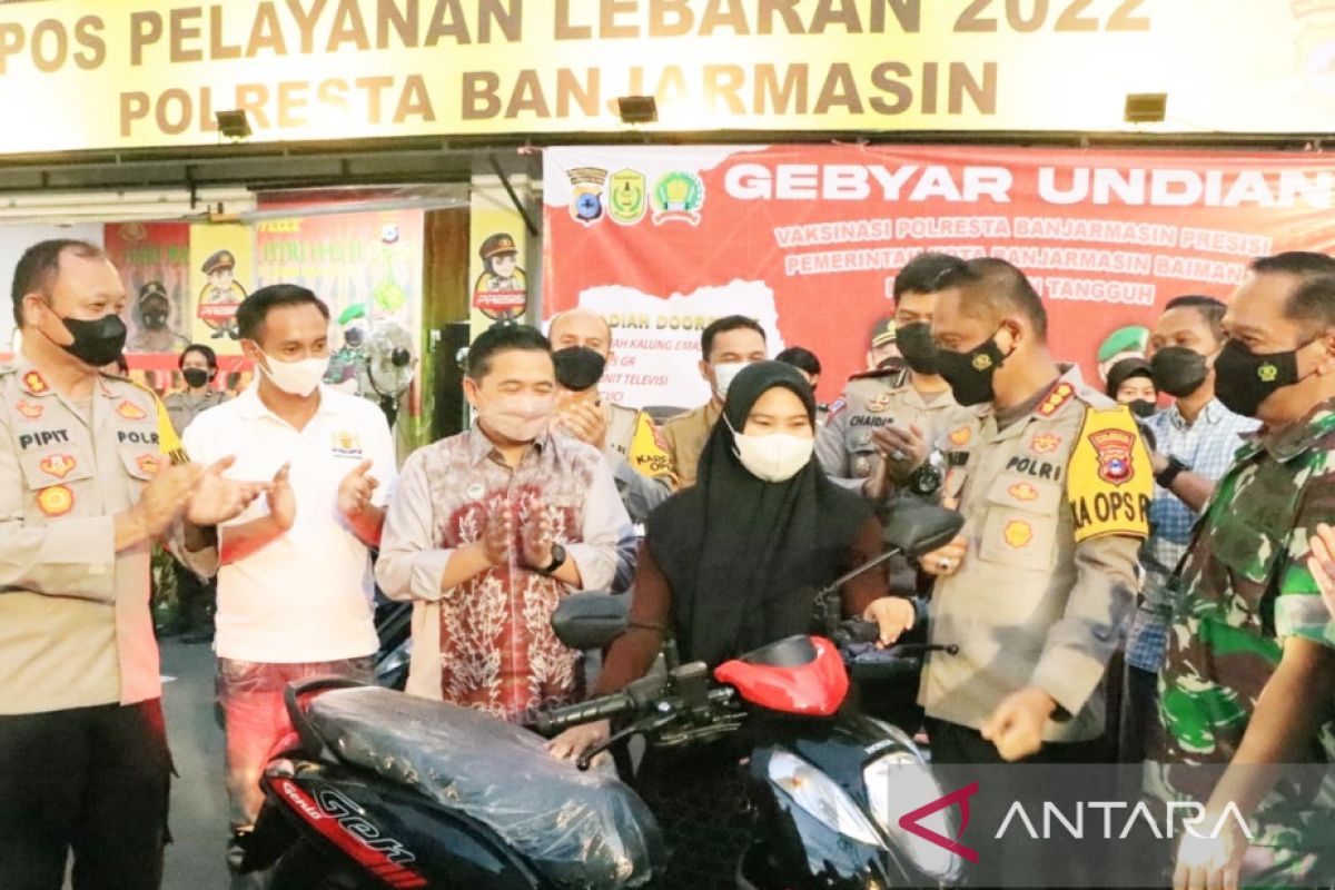 Polresta Banjarmasin genjot vaksinasi 100 persen dengan hadiah motor