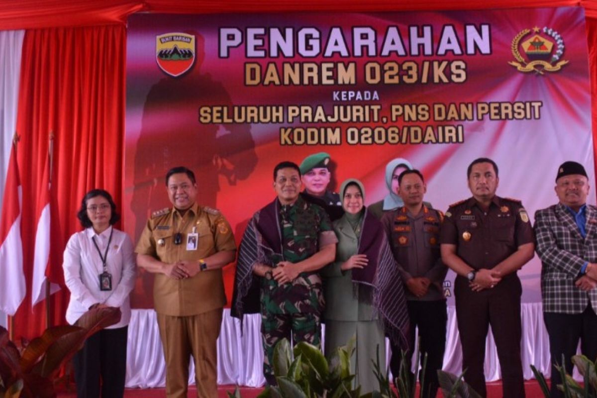 Bupati Dairi sambut Kunker Danrem 023 Kawal Samudera Kol Inf Dody Winarto