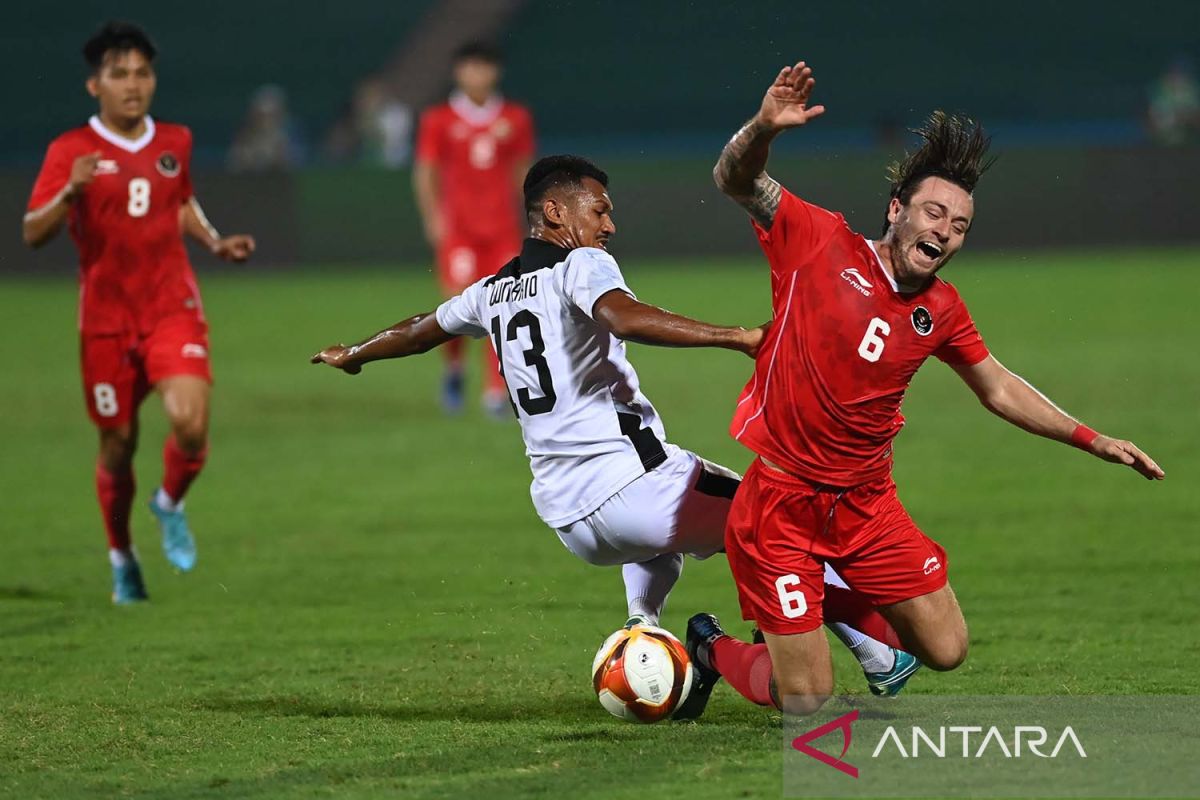 Dua gol Witan antar Indonesia tundukkan Timor Leste 4-1