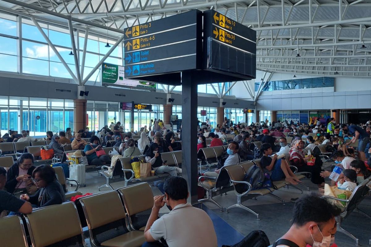 Penumpang di Bandara Lombok naik sebesar 389 persen saat Angkutan Lebaran 2022
