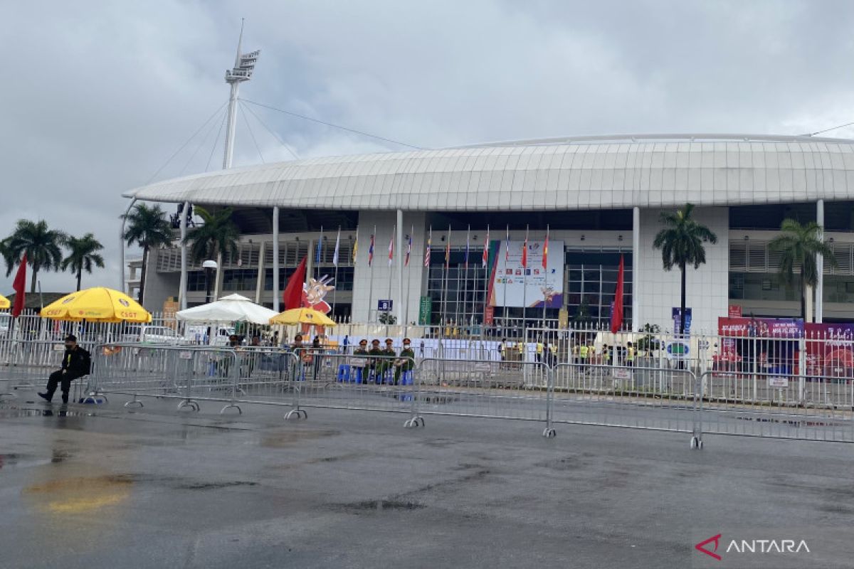 Jelang pembukaan SEA Games Hanoi diguyur hujan lebat