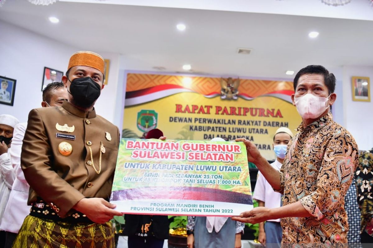 Sulsel salurkan 25 ton benih padi gratis untuk petani Luwu Utara