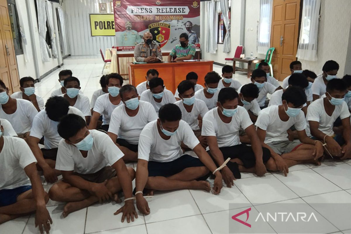 Polres Mukomuko tetapkan 40 tersangka pencurian sawit perusahaan