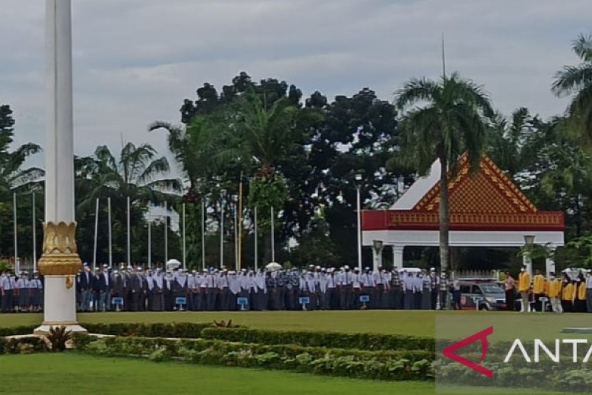 Sumsel gelar upacara akbar Hardiknas pertama selama  pandemi COVID-19