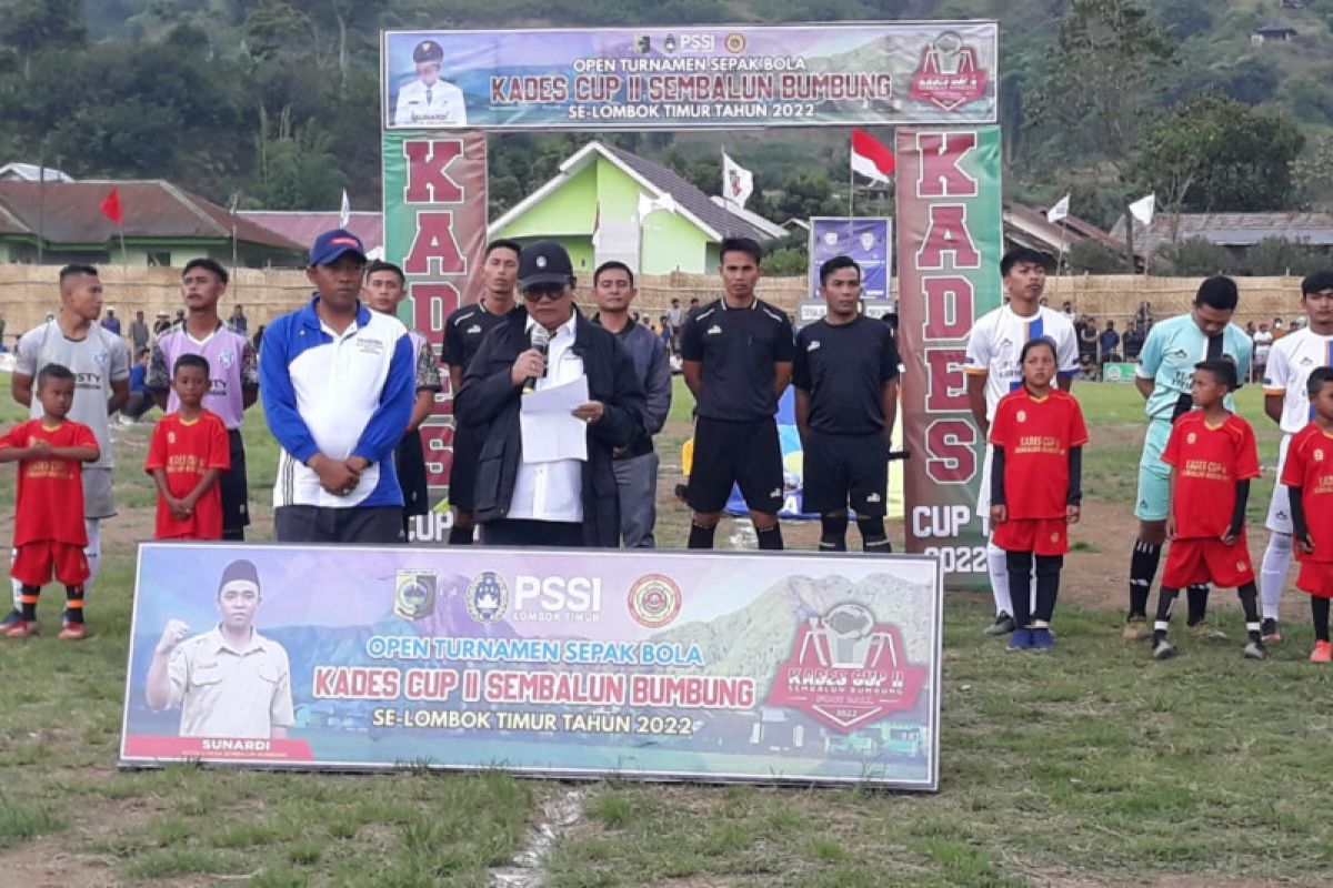 Rumaksi buka Turnamen Sepak Bola Kades CUP II Sembalun Bumbung