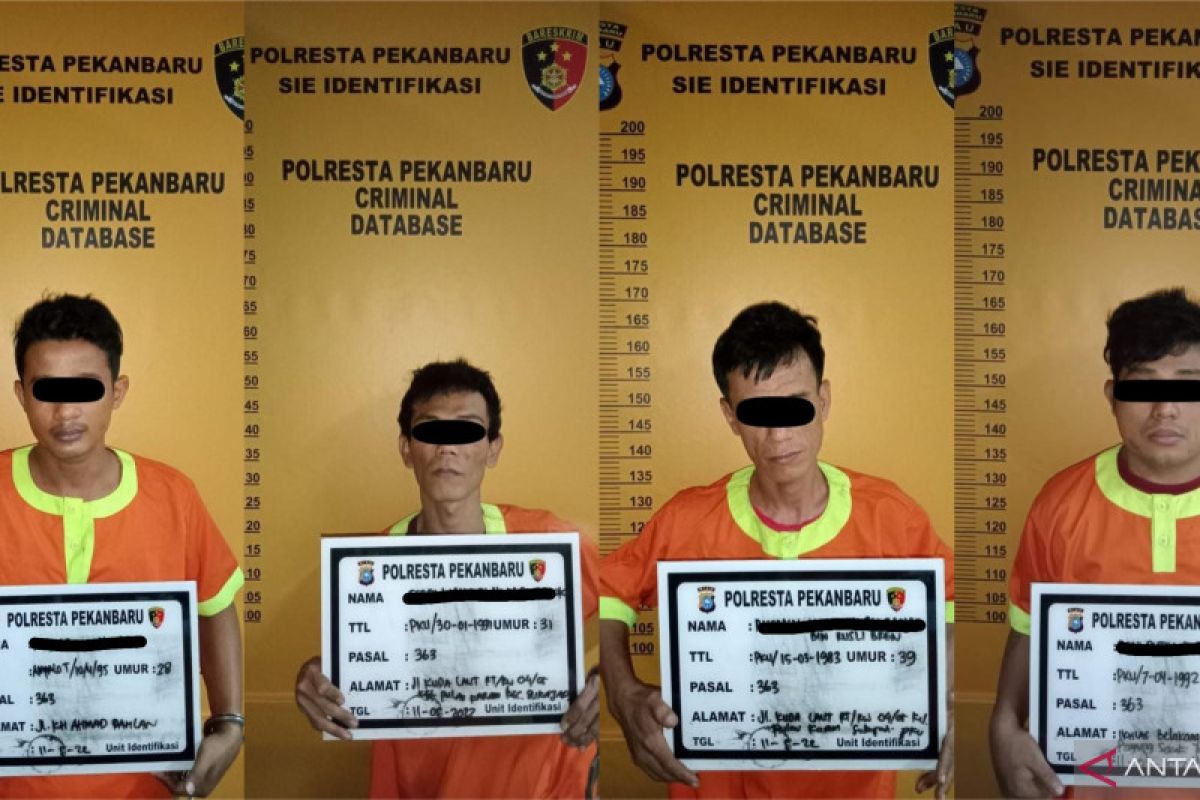 Bobol swalayan di Pekanbaru, empat pria dijeblloskan di bui
