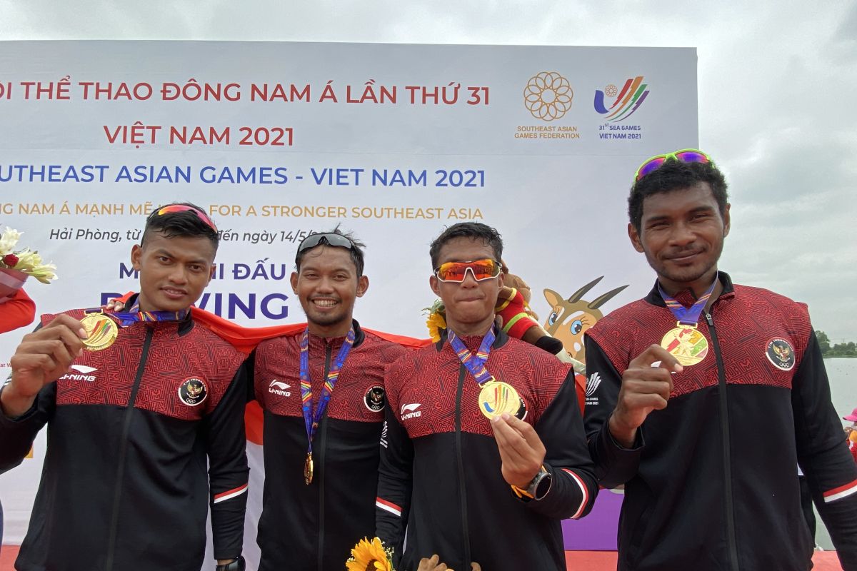 Tim Dayung Indonesia raih delapan emas dari rowing SEA Games Vietnam