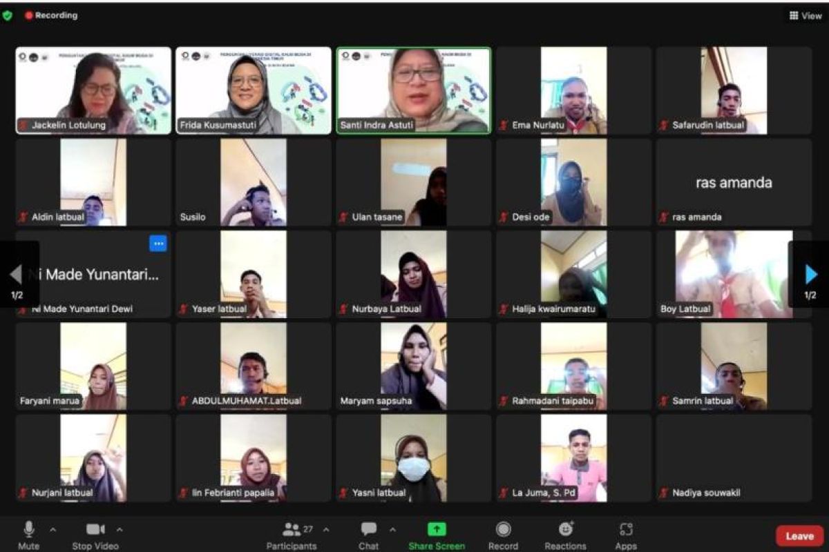 Japelidi-My America latih literasi digital siswa Buru Selatan Maluku