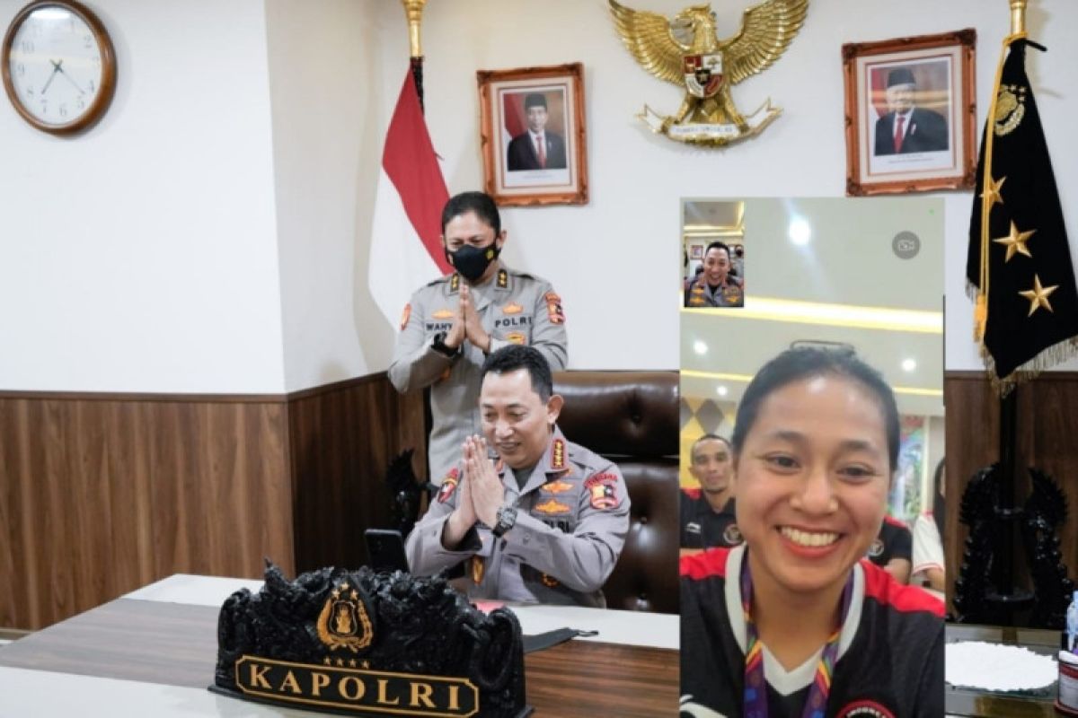 "Video call" pesepeda peraih Medali Sea Games, Kapolri: Indonesia sangat bangga