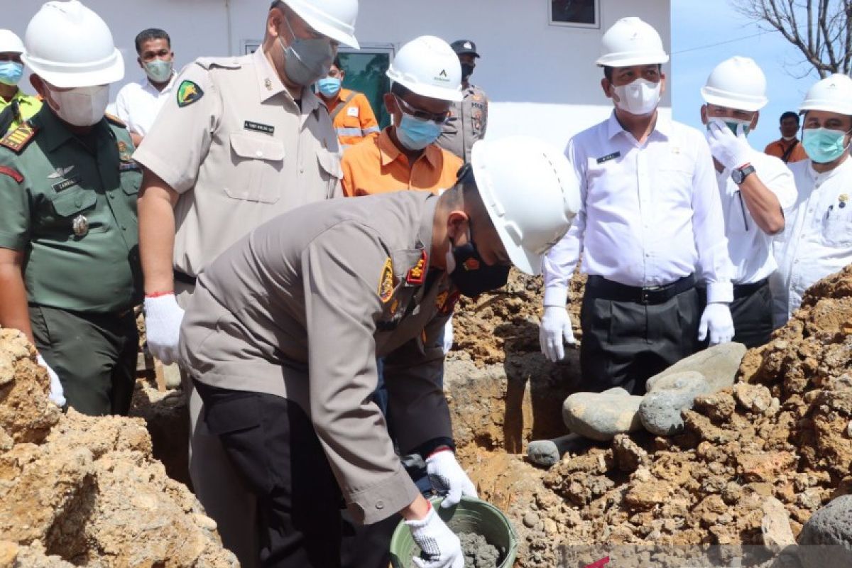 Kapolres Tapsel letakan batu pertama pembangunan prasarana RS Bhayangkara Batang Toru
