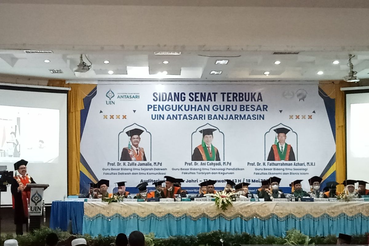 Bertambah tiga guru besar di UIN Antasari Banjarmasin