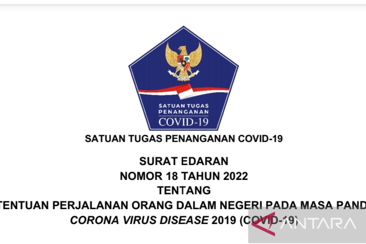 Satgas terbitkan ketentuan perjalanan dalam negeri di masa transisi endemi