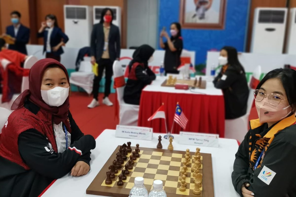 Tim catur rapid putri Indonesia buka peluang emas SEA Games Vietnam