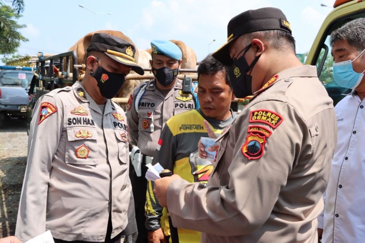 Tim gabungan di Demak lakukan penyekatan lalu lintas ternak cegah PMK