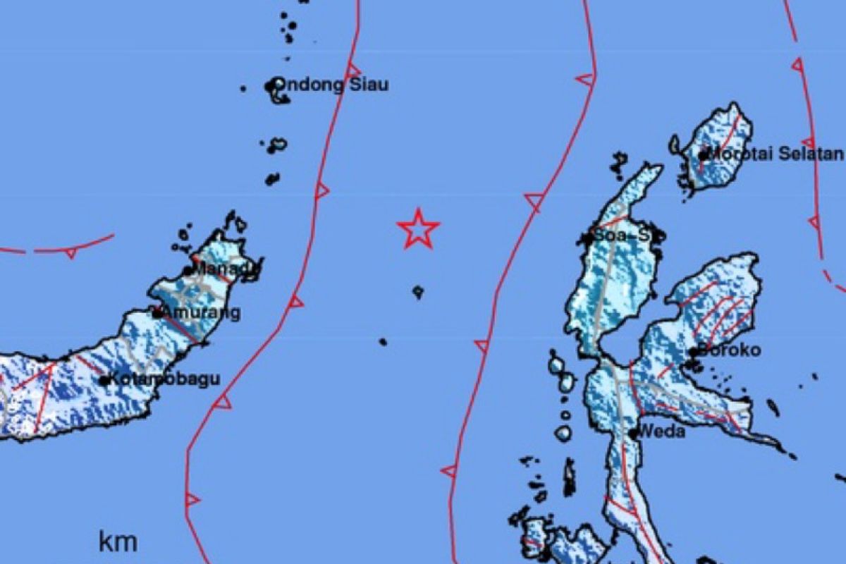 Gempa Magnitudo 5,5 guncang Manado