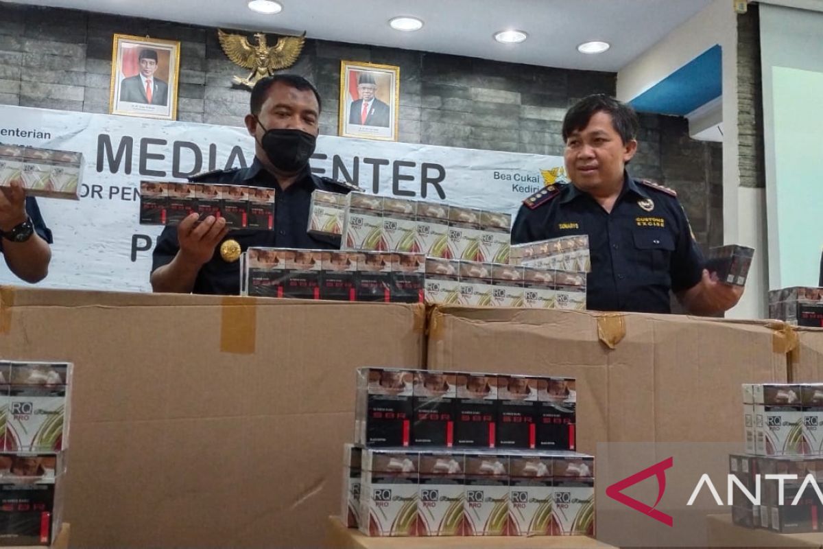 Bea Cukai Kediri amankan rokok ilegal senilai Rp2,18 miliar