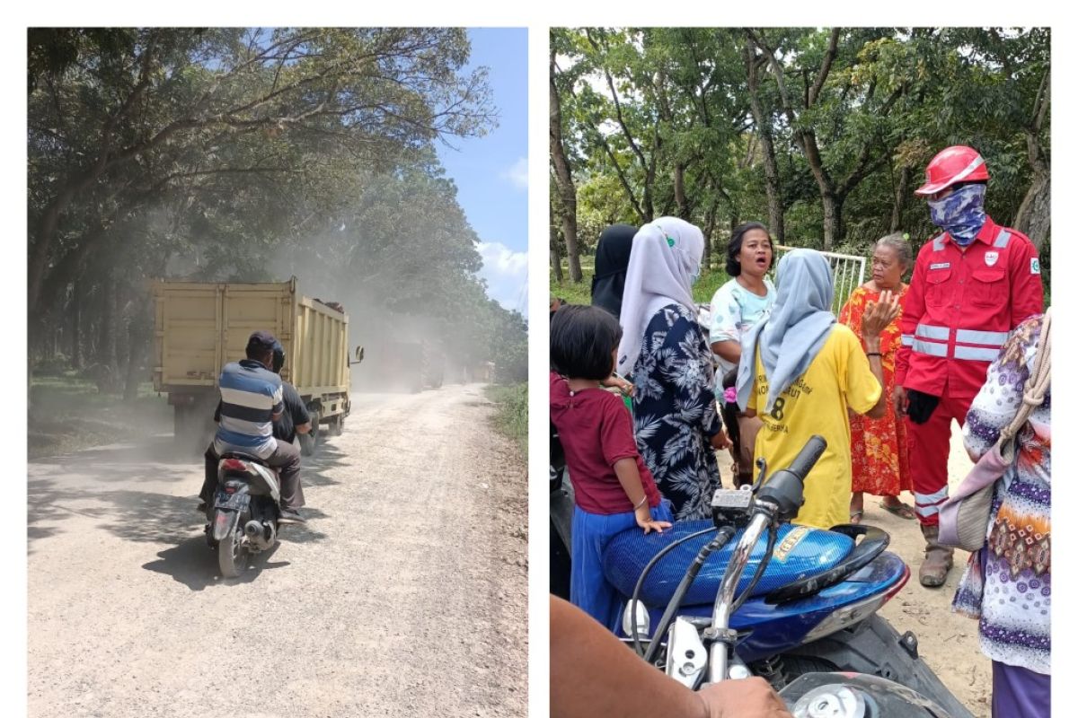 Puluhan emak-emak Desa Kwala Besilam unjukrasa, mereka makan debu setiap harinya