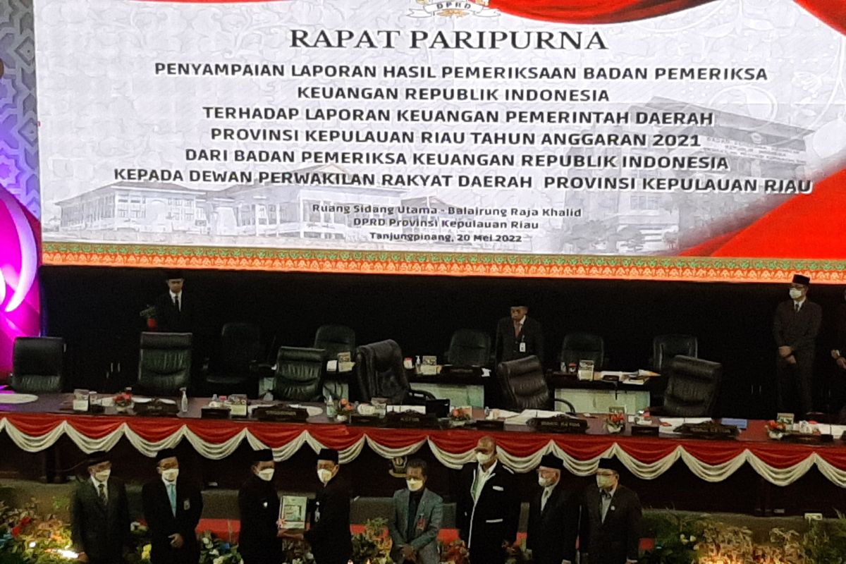 Pemprov Kepri raih opini WTP ke-12 berturut-turut dari BPK