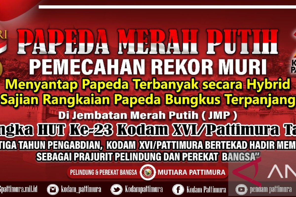 Kodam Pattimura siap pecahankan rekor MURI Makan pepeda terbanyak