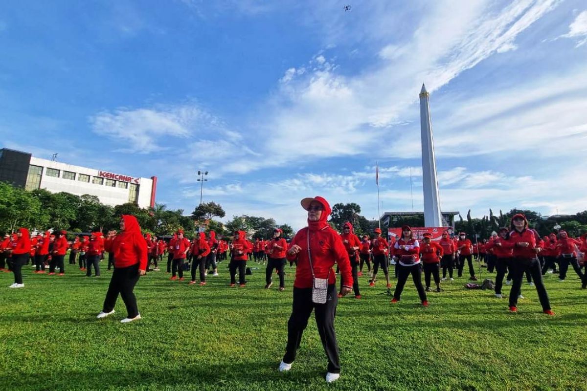 Senam Sicita, PDIP Jatim optimistis menangkan lomba